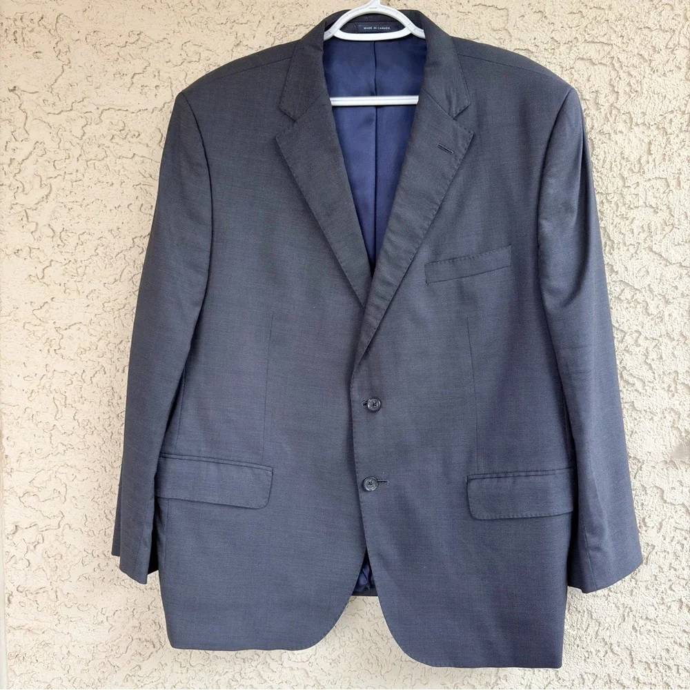 Cremieux Performance Men 46S Gray Wool/Silk Suit Jacket Blazer Sport Coat